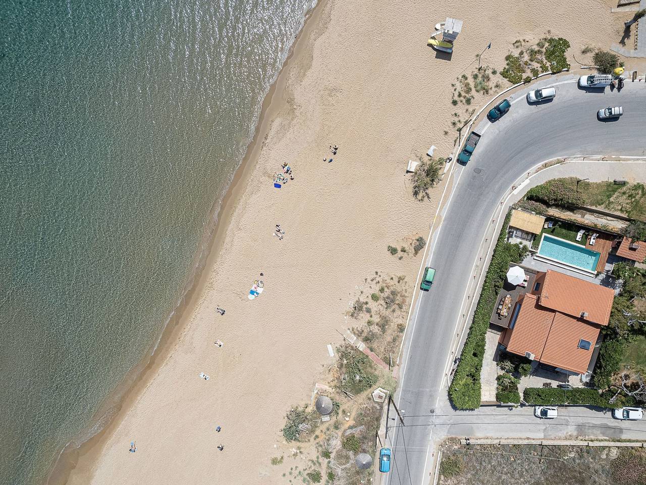 Am Strand mit Pool für eine oder zwei Familien in Daratsos, Chania en omgeving