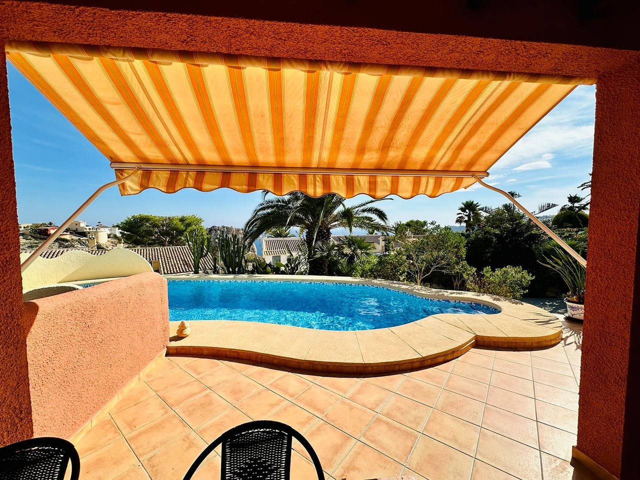 Villa mit privatem Pool, Klimaanlage und Meerblick in Benitachell in La Cumbre del Sol, Poble Nou de Benitatxell