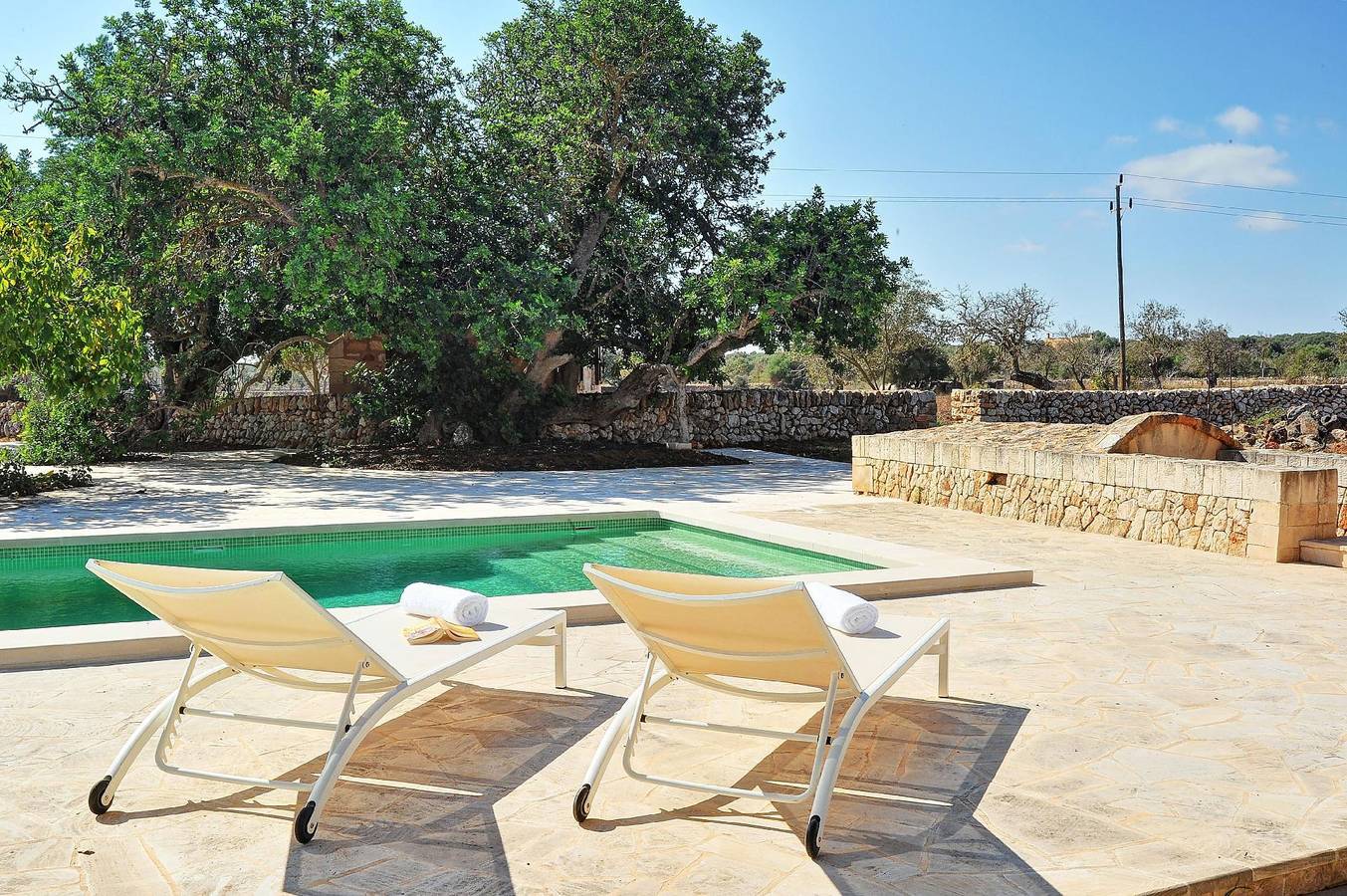 Finca with old windmill tower on Mallorca in Santanyí, Mallorca Sur