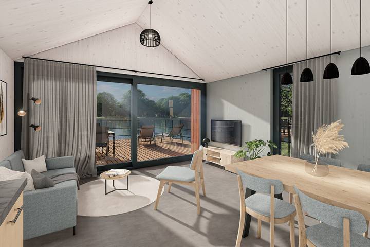 Bungalow für 4 Personen, mit Balkon/Terrasse und Seeblick sowie Sauna und Terrasse in den Niederlande - 2