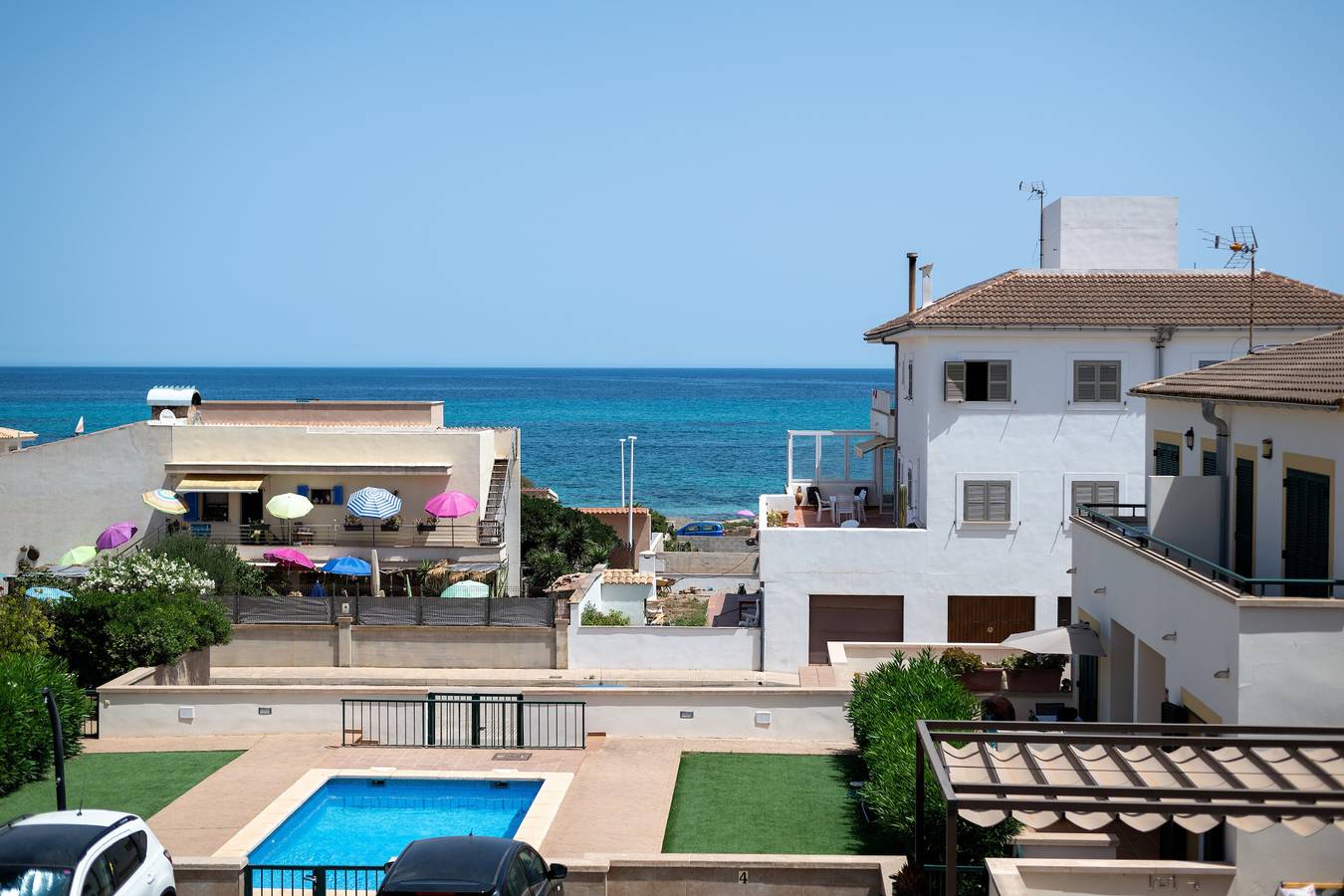 Ferienhaus 'Casa Olivera De Farrutx' mit Meerblick, privatem Pool und Wlan in Playa Son Serra de Marina, Santa Margalida