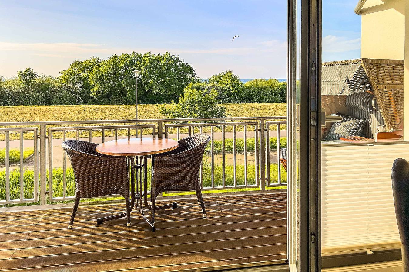 Ganze Wohnung, Ferienwohnung 'Villa Deichgraf 12 Meerblick' mit Meerblick, Balkon und Wlan in Börgerende, Börgerende-Rethwisch