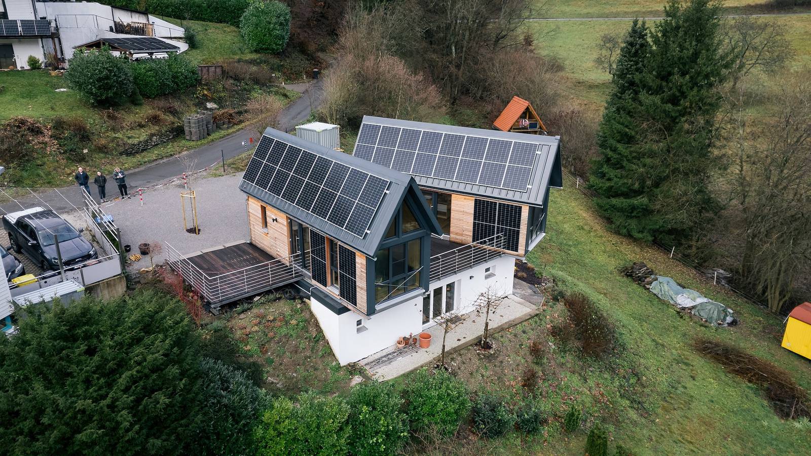 Ferienhaus 'Tinyhouse B' mit Bergblick, privater Terrasse und Wi-Fi in Weilrod, Hochtaunuskreis