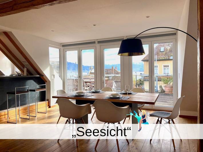 Ganze Wohnung, Ferienwohnung Seesicht - Maisonette mit Dachterrasse im Insel-Altstadthaus in Lindau, Bayerisch Schwaben