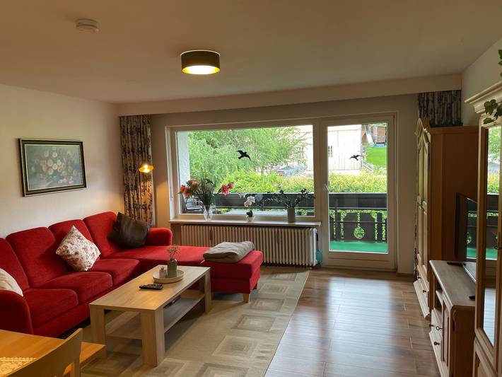 Ferienwohnung für 2 Personen, mit Balkon und Garten sowie Sauna im Allgäu