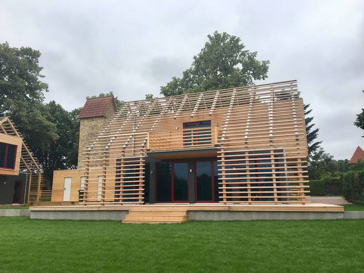 Ferienhaus für 2 Personen, mit Balkon und Terrasse sowie Garten und Sauna in Sternberger Seenlandschaft