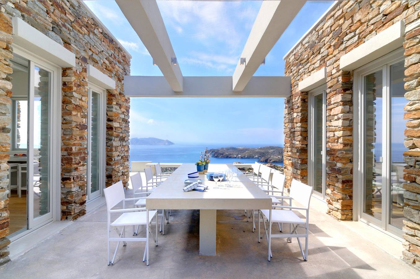 Ilikatida Luxusvilla in Mylopotas, Ios, mit 3 Schlafzimmern en suite, 4 Bädern und Infinity-Pool in Ios