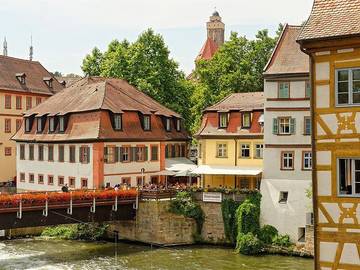 Gîte pour 3 personnes, avec vue et terrasse, animaux acceptés à Bamberg