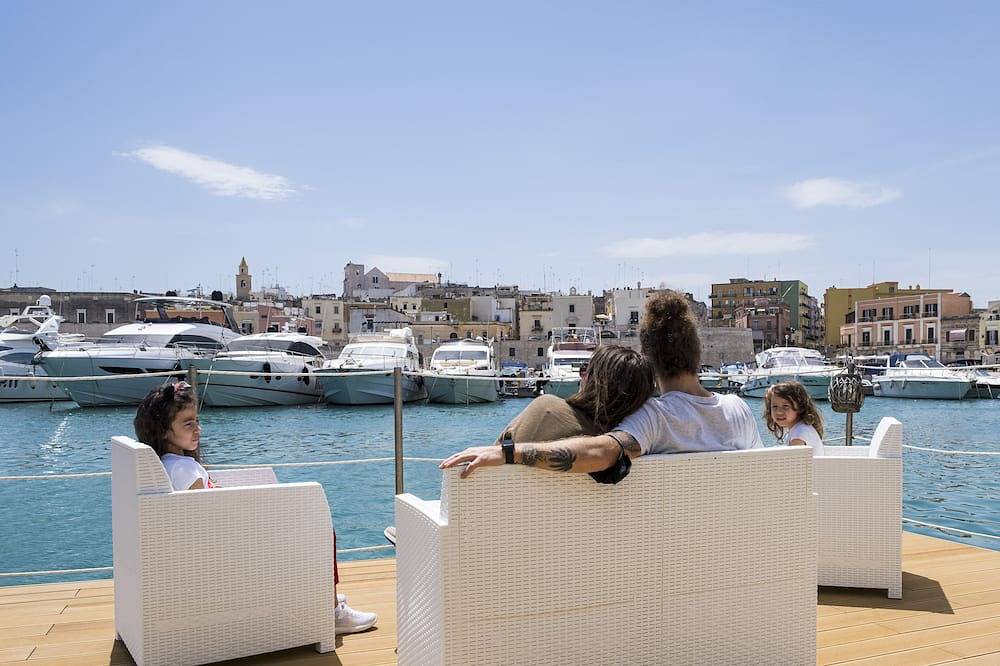 Houseboat in Bisceglie harbor in Bisceglie, Barletta-Andria-Trani