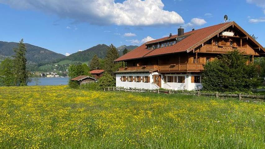 Zimmer für 2 Personen, mit Balkon und Garten, kinderfreundlich am Tegernsee