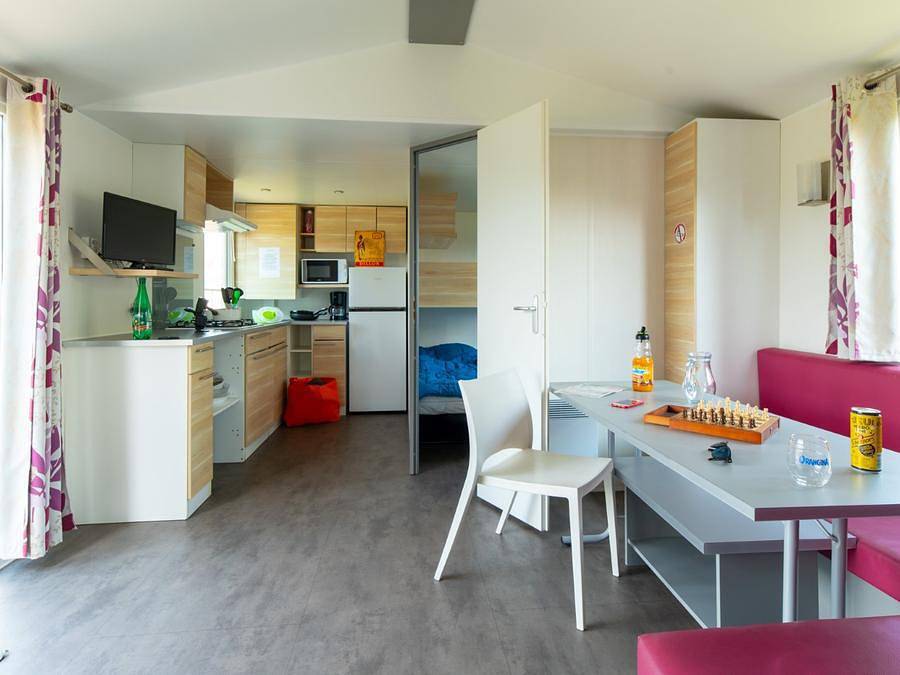Camping Les Carolins - Mobilheim 5 personen - Confort - 33 m² - 2 Zimmer in Port-Bail-sur-Mer, Côte de la Déroute