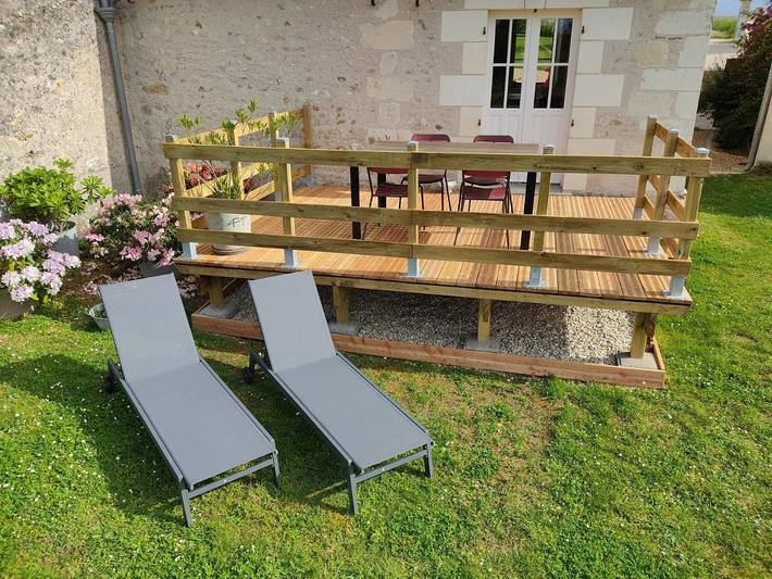 Location de vacances pour 4 personnes, avec Terrasse ainsi que Jardin et Vue à Chisseaux