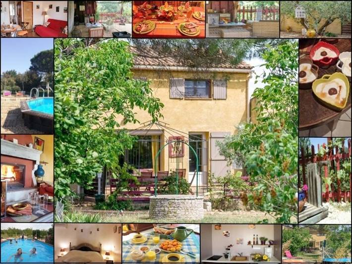 Appartement de vacances pour 4 personnes, avec Balcon et Terrasse ainsi que Jardin et Piscine
