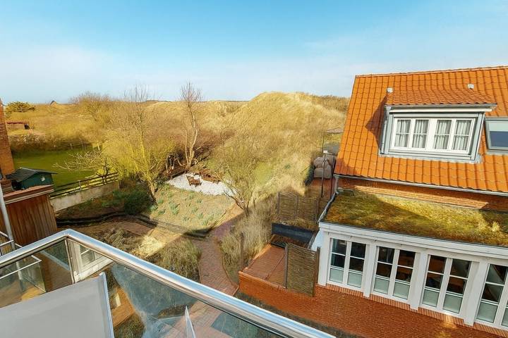 Ferienwohnung für 4 Personen, mit Balkon und Garten sowie Ausblick auf Juist