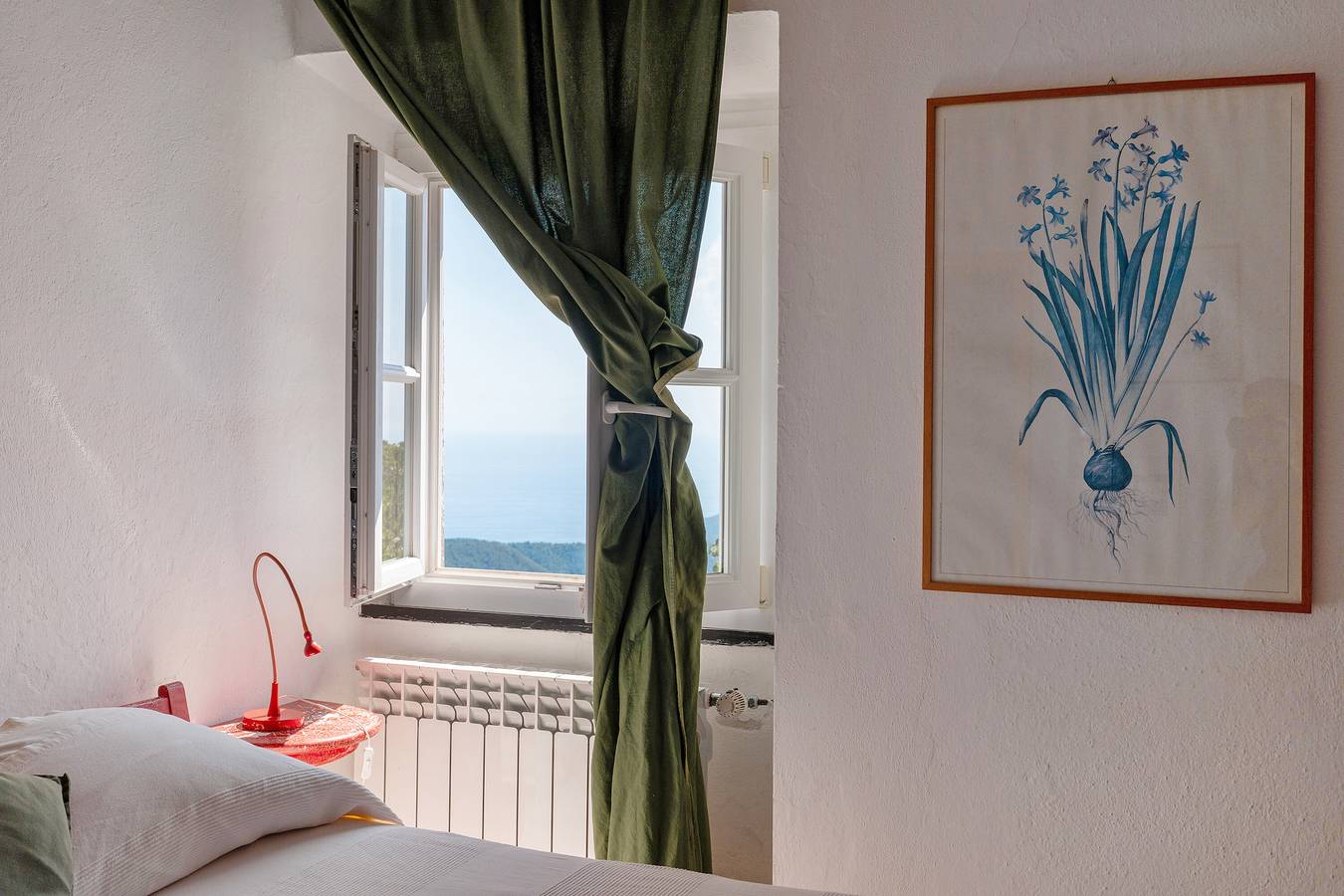 Camera 'Doppia 1' con vista mare e giardino in comune in Castiglione Chiavarese, Riviera di Levante