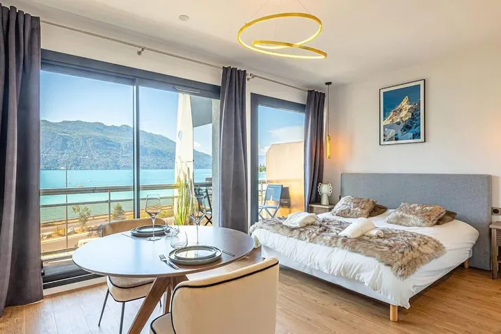 Appartement de vacances pour 2 personnes, avec sauna et vue sur le lac ainsi que vue et terrasse, animaux acceptés - 1