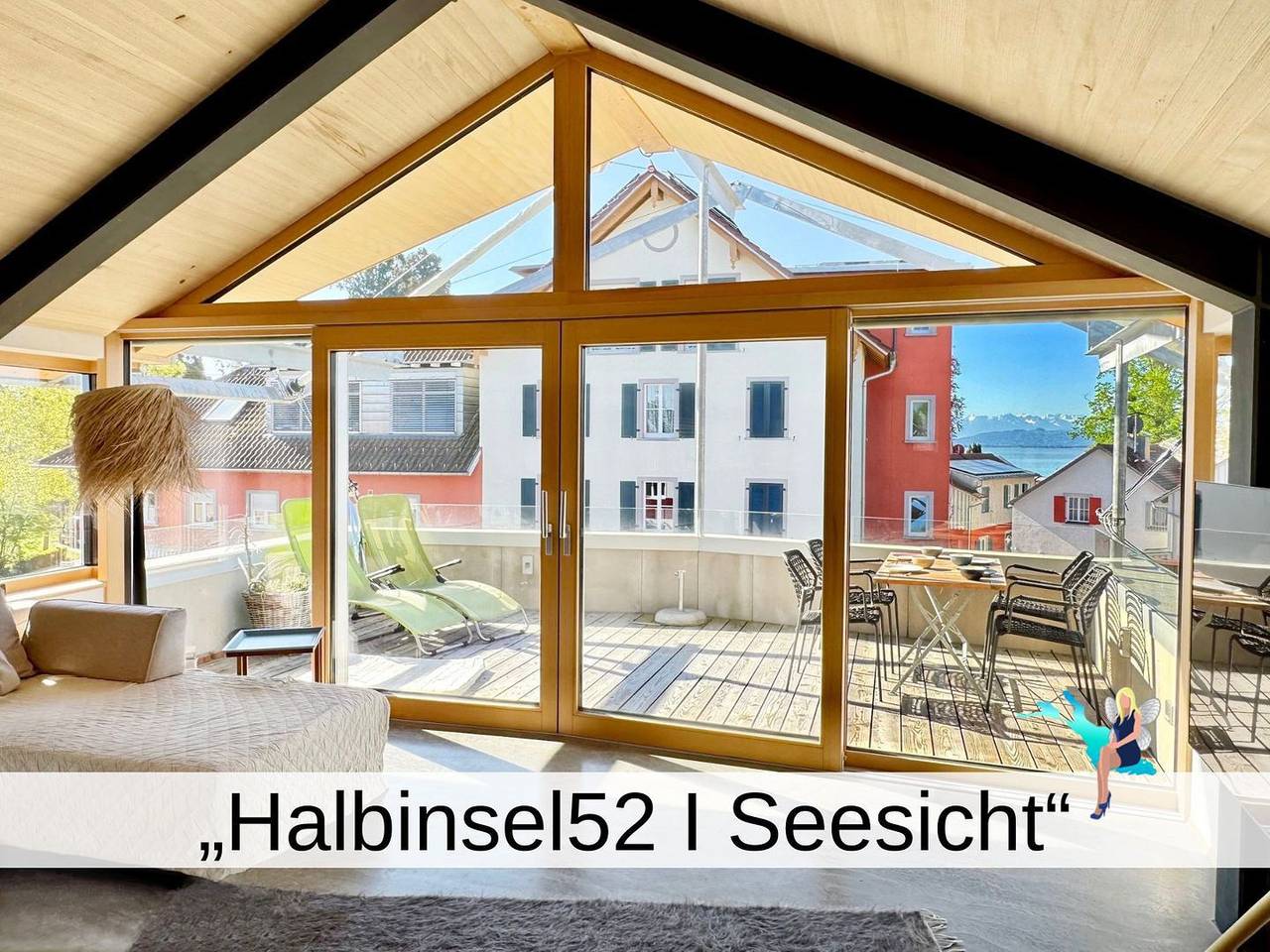 Ganze Wohnung, Ferienwohnung Halbinsel52 I Seesicht – Exklusive Maisonette-Wohnung mit Seesicht in Wasserburg (Bodensee), Bayerisch Schwaben