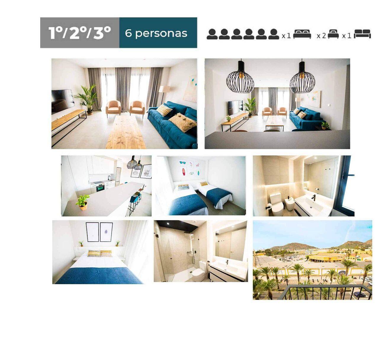 Entire apartment, Holiday apartment for 5 people in Cartagena, Costa Cálida