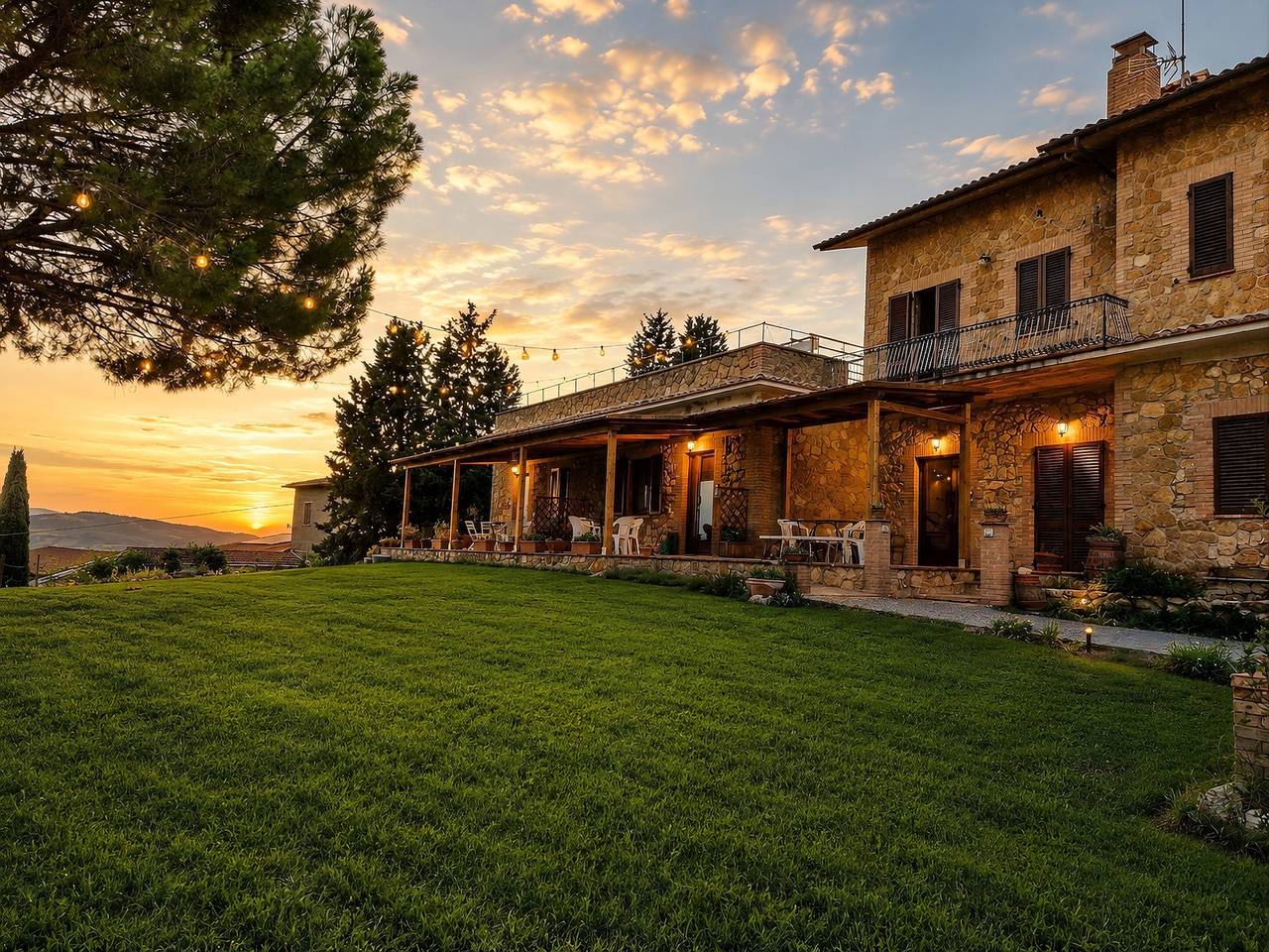 Appartamento "Agriturismo Il Casato Mag-il Torchio" con vista sulle montagne, terrazza e Wi-Fi in Pienza, Val d’Orcia