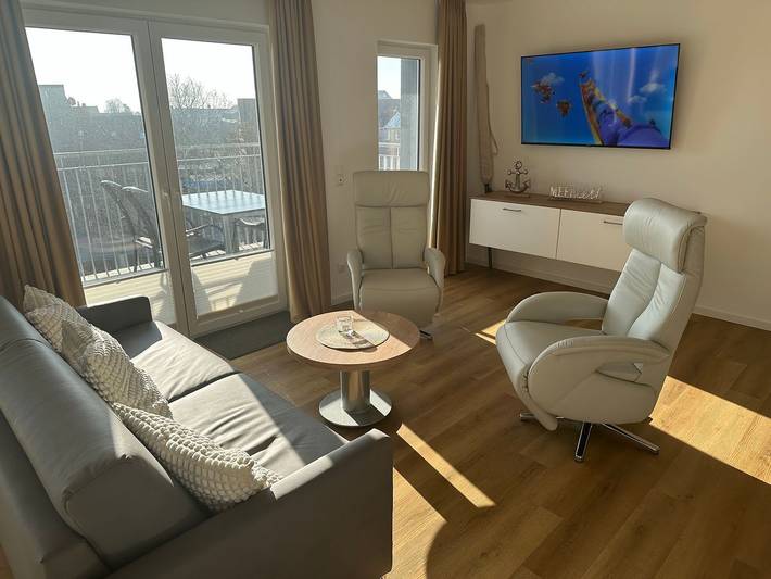 Ferienwohnung für 4 Personen, mit Sauna und Balkon sowie Ausblick in Schillig - 3