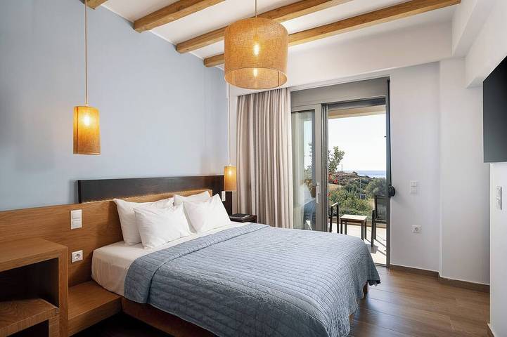 Villa Theano con vistas al mar, piscina climatizada de agua salada y a poca distancia de la playa in Triopetra, Rethymno und Umgebung
