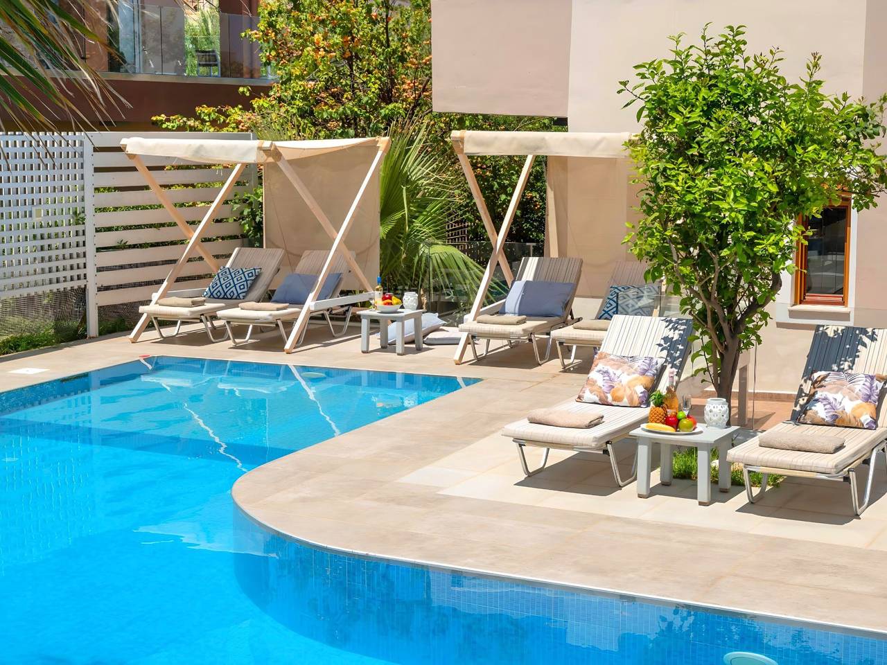 In Paralia Kourna mit Grill, Terrasse und Garten in Chania und Umgebung