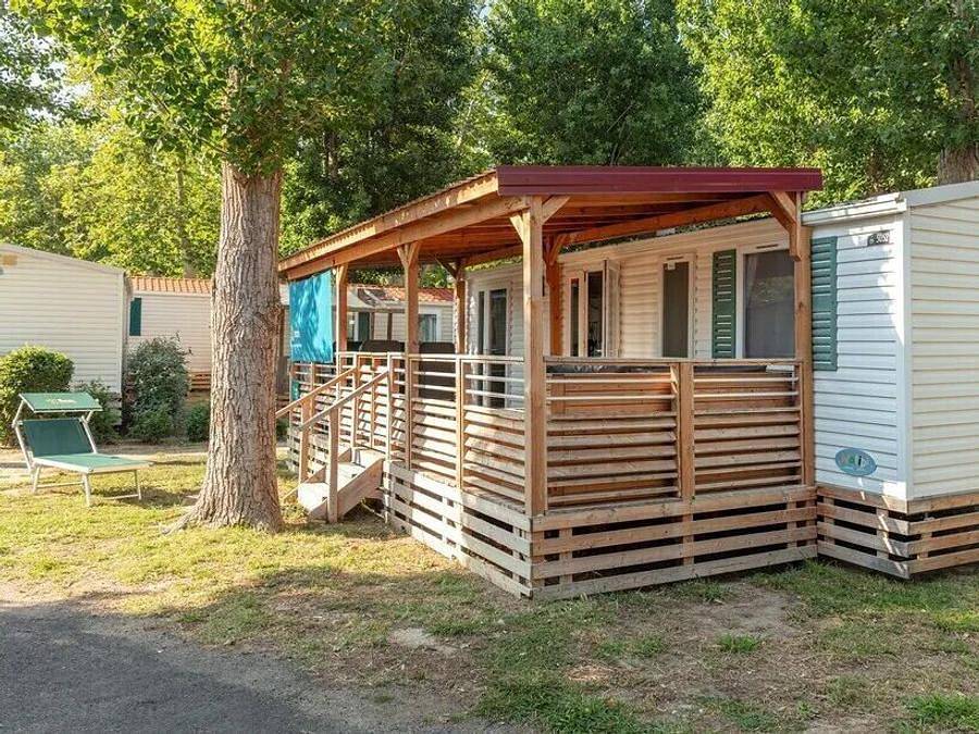 Camping Domaine de La Yole - Mobilheim 6 personen - Comfort 3 Zimmer Lounge in Vendres, Côte d'Améthyste
