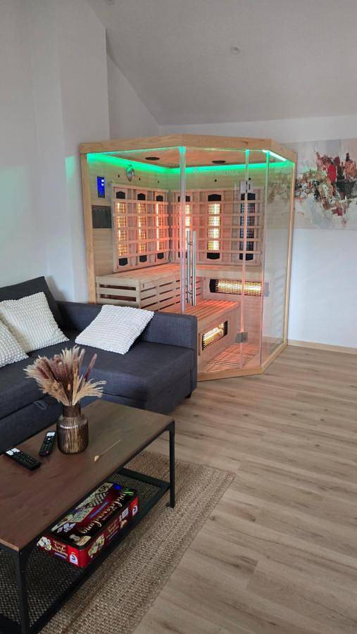 Appart’hôtel pour 6 personnes, avec vue ainsi que sauna et balcon