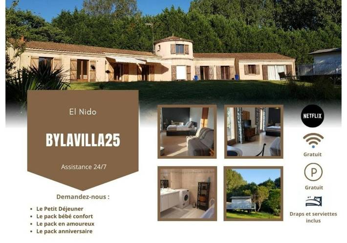 Maison d’hôte pour 3 personnes, avec jardin et vue