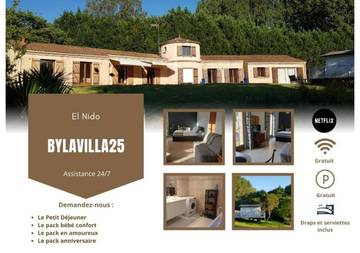 Maison d’hôte pour 3 personnes, avec vue et jardin à Noaillan