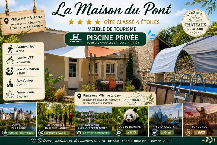 Maison de vacances pour 8 personnes, avec piscine et jardin - 1