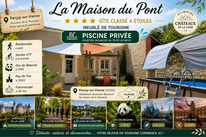 Maison de vacances pour 8 personnes, avec piscine et jardin - 1