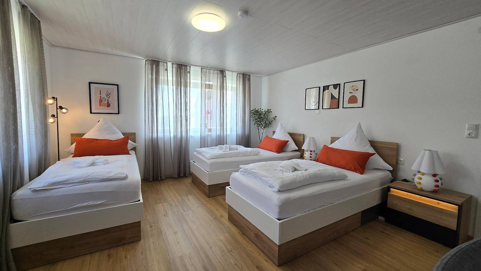 Ganze Wohnung, Monteur & Ferienapartment Leidenberger - Monteurzimmer mit 5 Einzelbetten in Colmberg, Romantische Straße