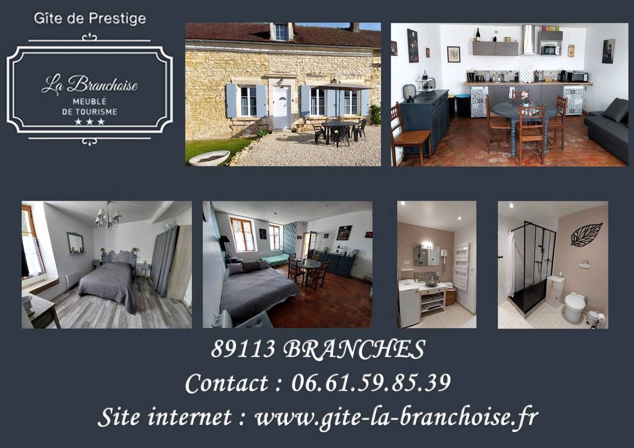 Gîte "La Branchoise", meublé de tourisme 3 étoiles proche Auxerre in Branches, Région d'Auxerre