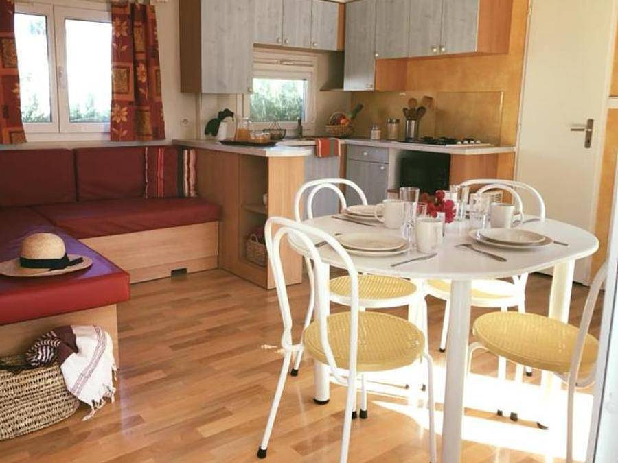 Camping Les Fontaines - Mobilheim 6 personen - Olivier (mit Klimaanlage) in Canet-en-Roussillon, Côte d'Améthyste