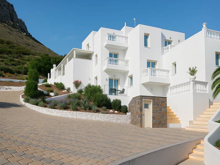 Vakantieappartement voor 5 personen, with Uitzicht op zee and Balkon/Terras as well as Tuin and Uitzicht in Chersonissos
