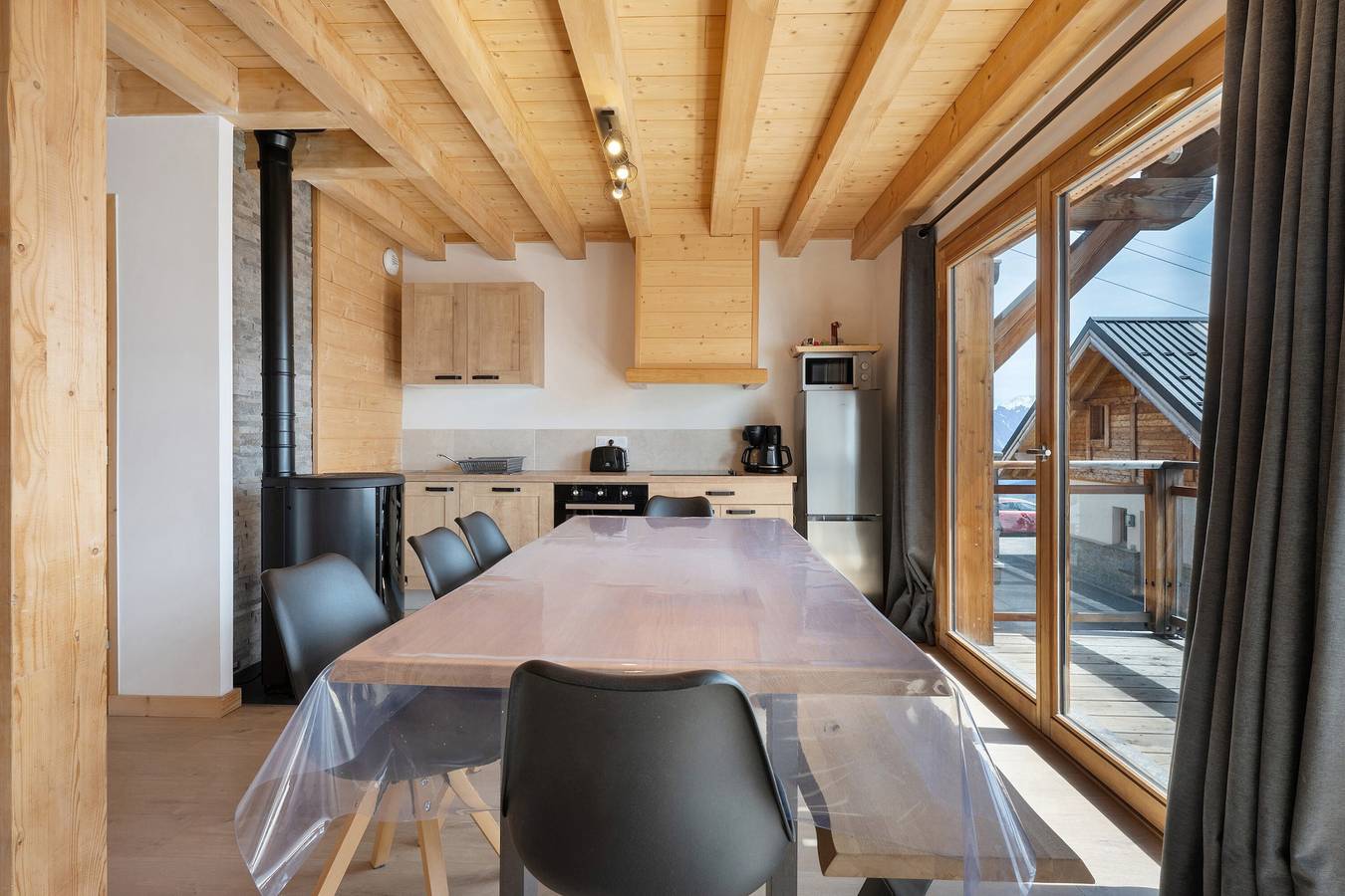 Casa de Vacaciones 'Chalet l'Argentière' con Vista a la Montaña y Balcón in La Toussuire, Fontcouverte-la Toussuire