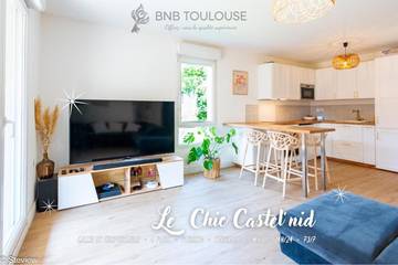 Gîte pour 4 personnes, avec terrasse, animaux acceptés à Castelnau-d'Estrétefonds