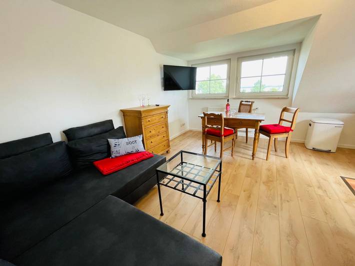 Ferienwohnung für 2 Personen, mit Terrasse und Seeblick sowie Sauna, mit Haustier am Fleesensee - 4