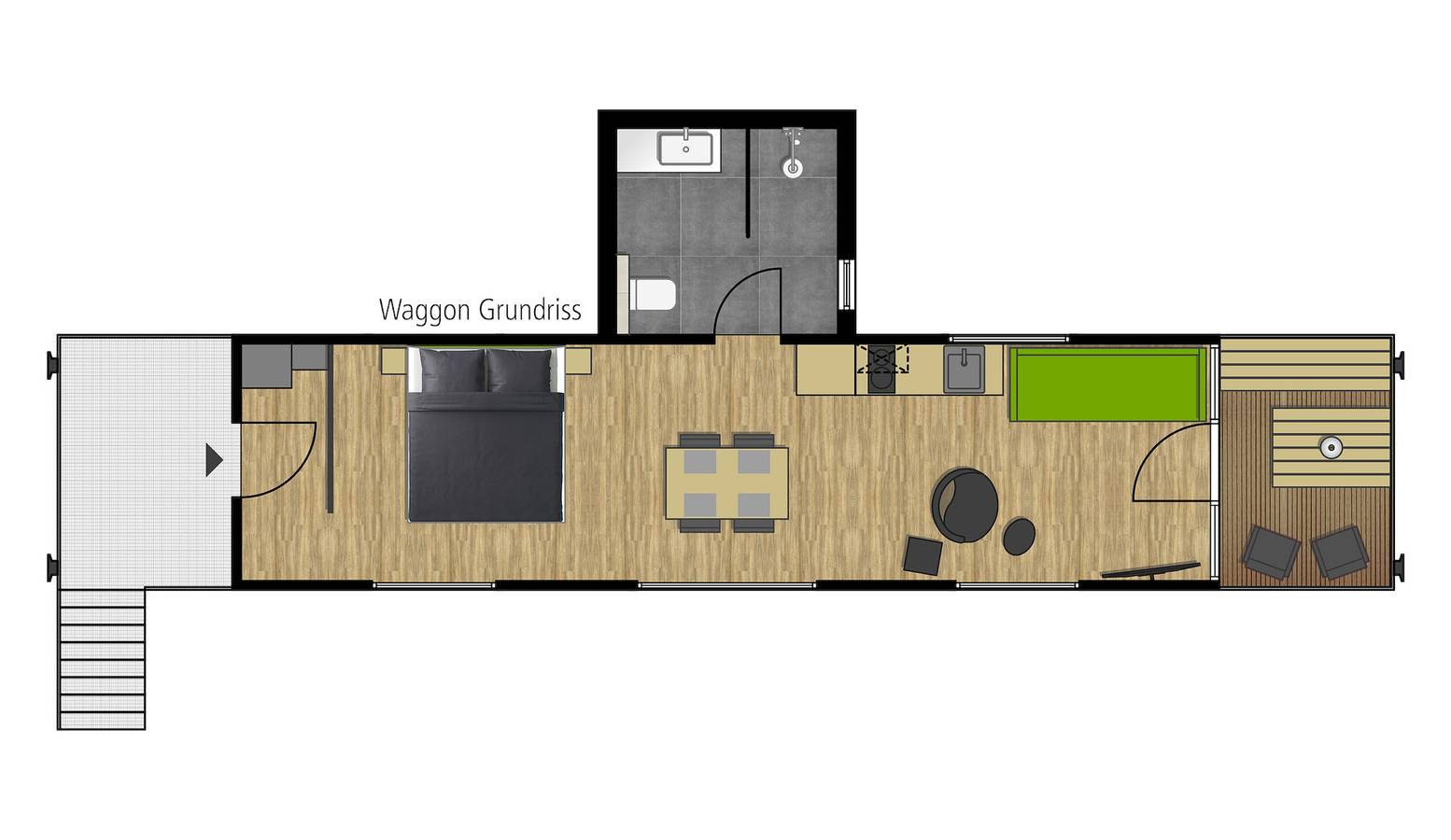 Ganze Ferienwohnung, Lokomotel-Waggon, Luxus Appartment im Eisenbahnwaggon in Stadtlohn, Münsterland