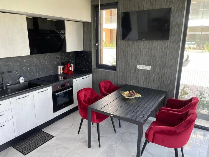 Apartament wakacyjny dla 2 osób, z Balkon i Taras oraz Ogród i Widok w Burgas