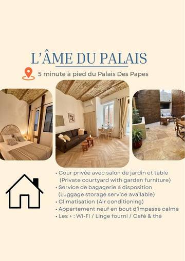 Gîte pour 4 personnes, avec terrasse, animaux acceptés dans Cinema Utopia La Manutention Avignon