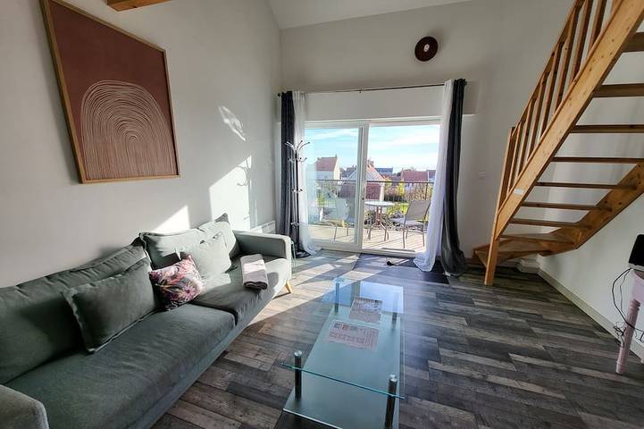 Ganze Wohnung, Apartment-Duplex-Ensuite mit Dusche in Ambleteuse, Boulogne-sur-Mer und Umgebung