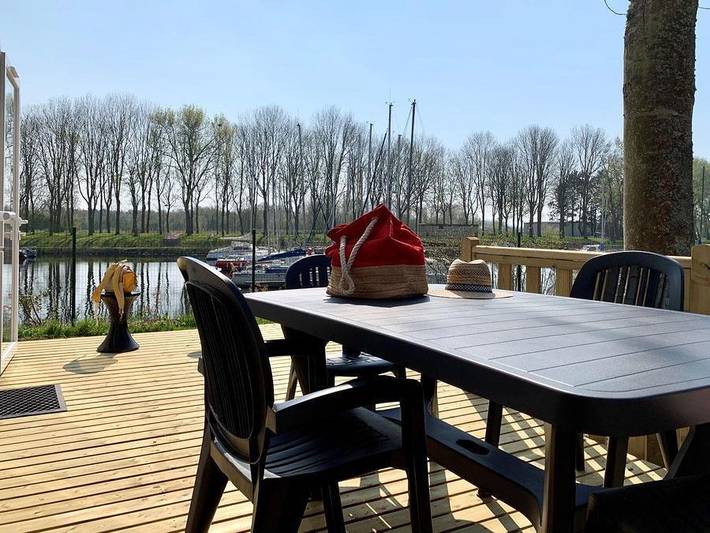 Flower Camping Le Haut Dick - Mobilheim 4 personen - Premium 34m² - (4pers) 2 Zimmer + 2 Bäder + Lv + Tv + Barbecue + Terrasse in Carentan les Marais, Saint-Lô und Umgebung