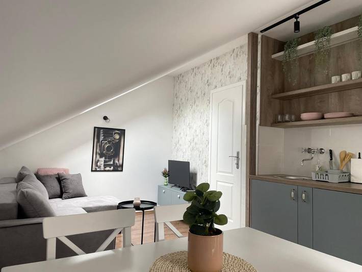 Appartement de vacances pour 3 personnes, avec vue ainsi que jardin et terrasse