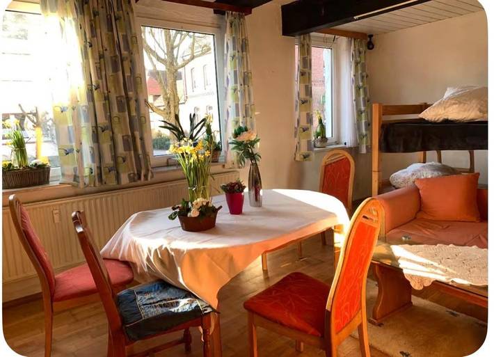 Ferienwohnung für 2 Personen, mit Terrasse und Garten sowie Ausblick