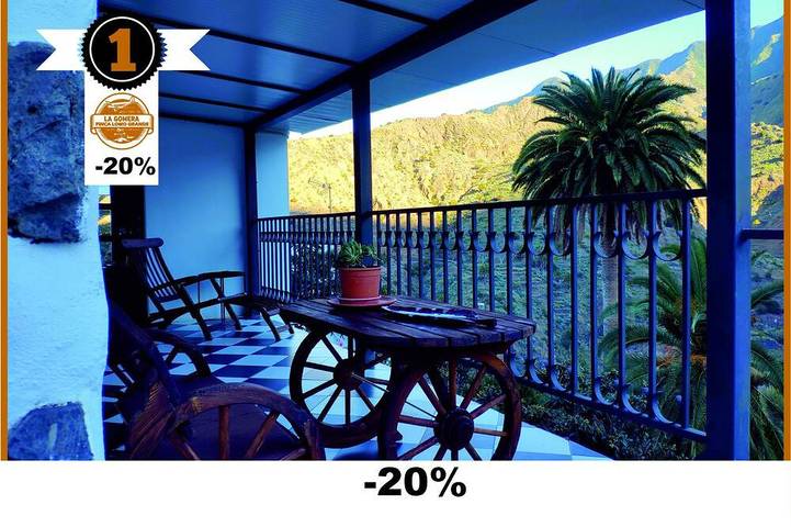 Chalet para 4 personas, con jacuzzi además de balcón y jardín en La Gomera