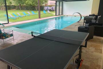 Maison de vacances pour 7 personnes, avec piscine ainsi que jardin et terrasse dans la Sarthe
