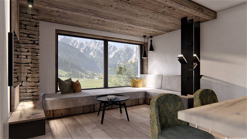 Ferienwohnung für 4 Personen, mit Balkon und Whirlpool sowie Garten und Sauna in Gosau