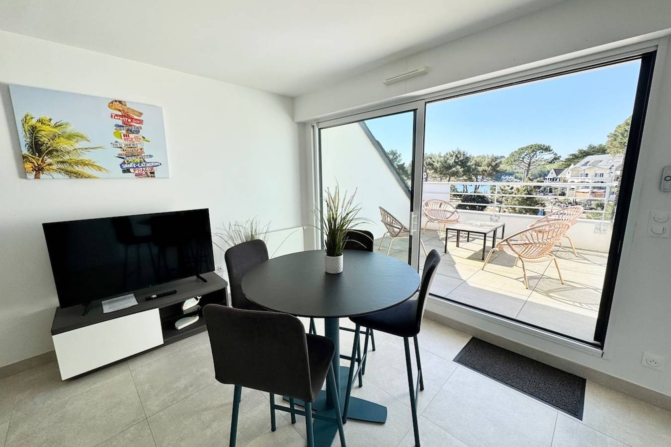 Apartamento entero, T2 contemporain - Balcon - Vue mer panoramique in Guidel, Côte des Mégalithes